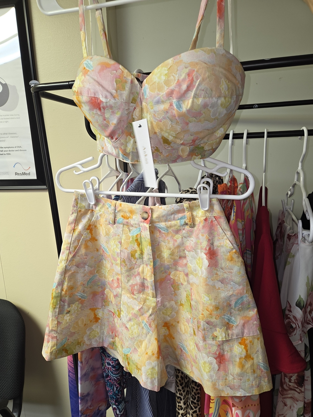 Vici Pastel Floral Short Set 2 Piece Set